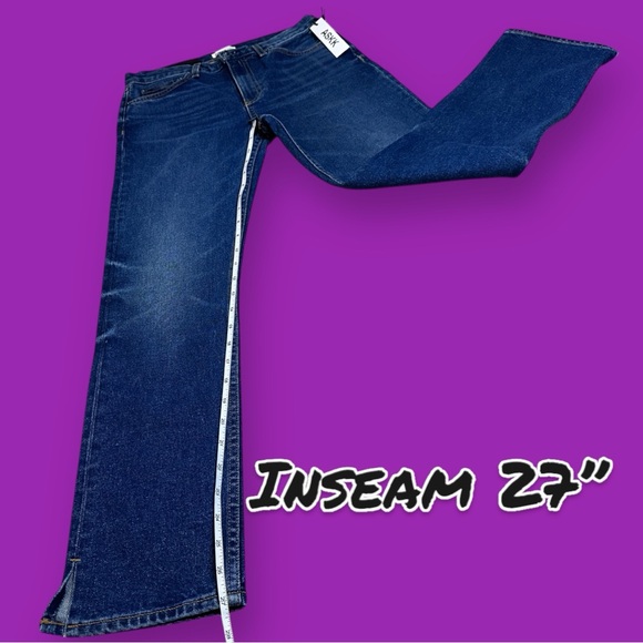 NWT ASKK NY Mid Rise Straight Snip Hem Jeans in Resin. Size 26 👖 - Picture 7 of 14